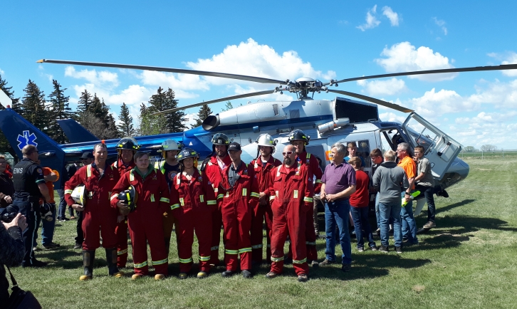The Halo helicopter and crew came to Tilley